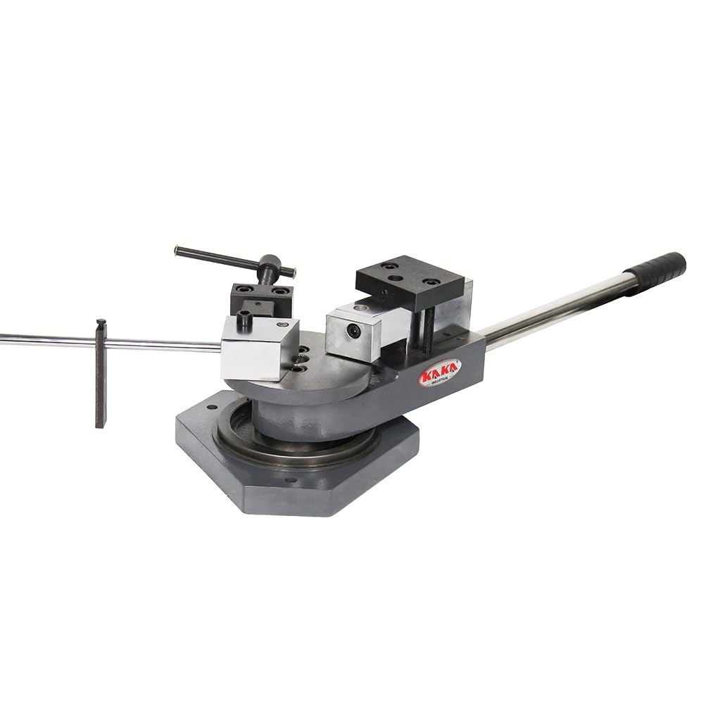 KAKA INDUSTRIAL Flat Bar Bender,Zinc-Plated Mold for Anti-Rust & Smooth Finish, Bends Flat Steel (1.18"x0.394"), Round Steel (0.59"), Square Steel (0.511"), Scroll, Radius, Angle SBG-40