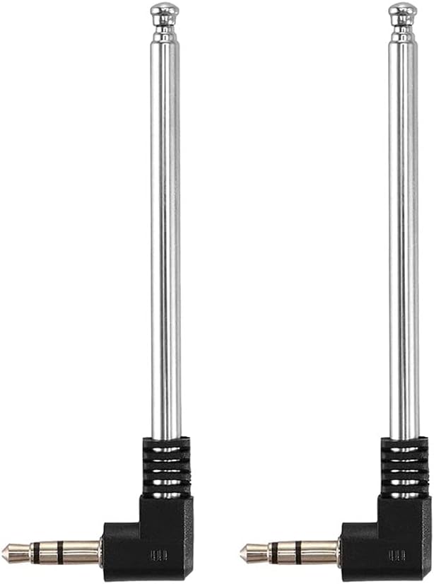 CORONIR 3.5mm 9.5'' Antenna-2Pack FM Radio Antenna Retractable Aerial for Portable Radio Indoor Stereo Receiver AV