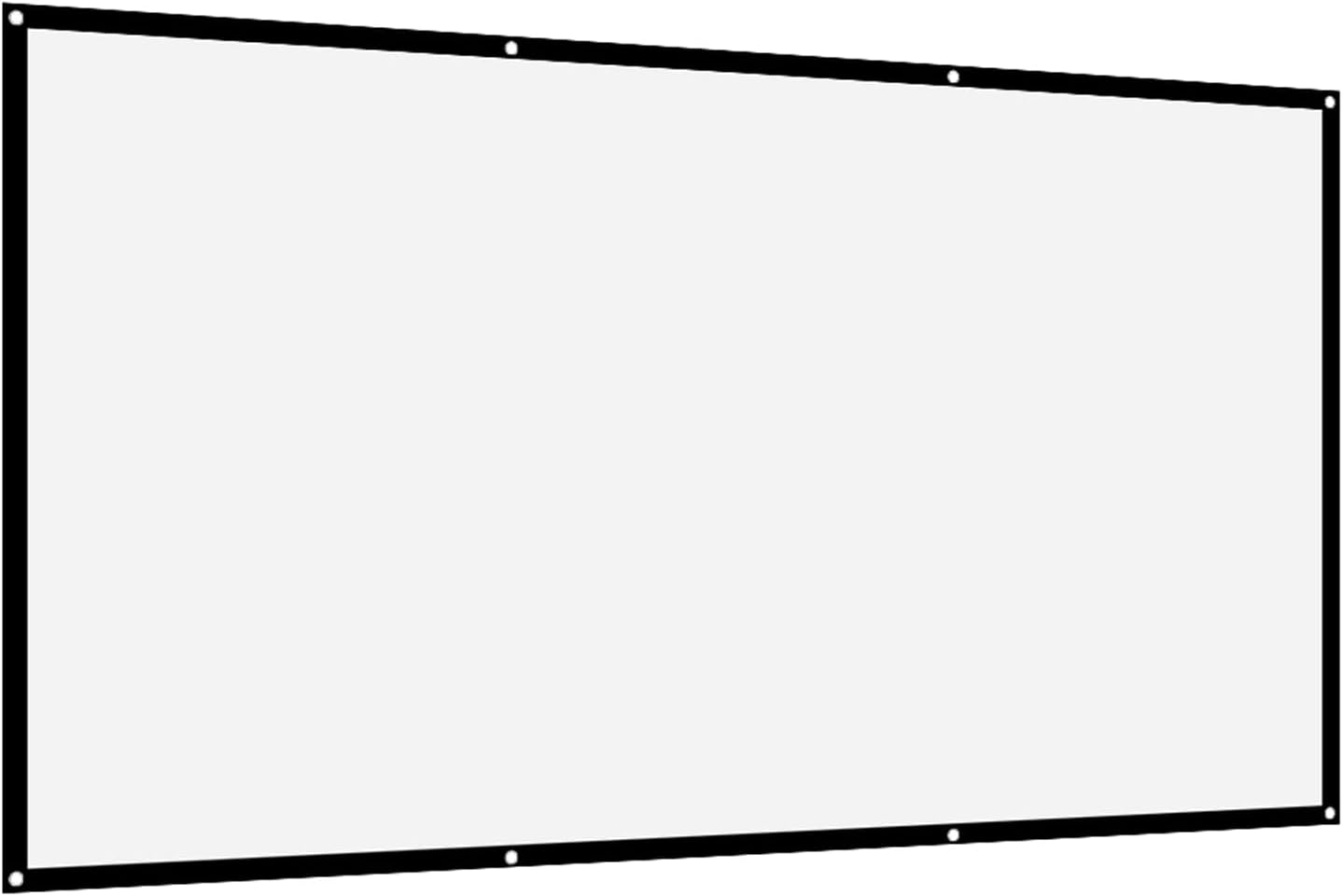 120 Inch, 16:9 Projector Screen Foldable Non Crease Portable Projection Screen, Thicken Soft White Polyester Projector