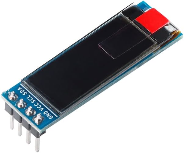 JESSINIE 0.91 Inch I2C 12832 128X32 SSD1306 DC3.3V 2PCS OLED Display Module IIC Display Blue OLED Screen for Arduino