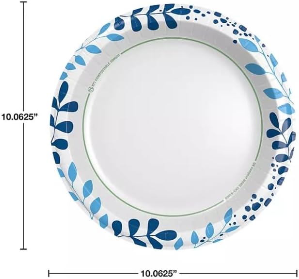 Ultra Dinner Paper Plates - 10 Inch Size | 204 Count for Convenient Dining Solutions