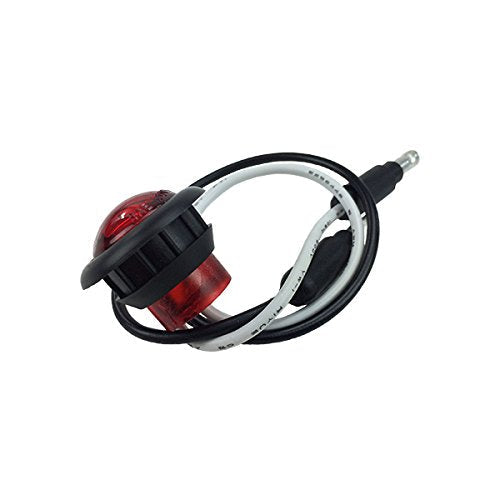 LONG HAUL 3/4in Red LED Marker Lights Black Trim & Connector Ends, 10 Pack, Acrylic