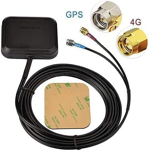 Superbat 4G 4G Vehicle GPS + LTE Magnetic Mount Combination Antenna with SMA Connector for GPS Navigation Head Unit Car
