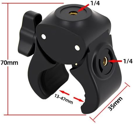 ThtRht 1/4''-20 Camera Clamp Mount with Threaded Connector Super Clamp Mount for Magic Arm Camera Tripod Pole