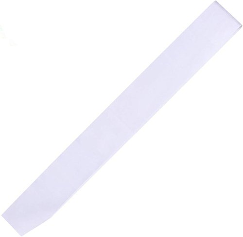 DJDZ Satin Sash - 4 Pack White Blank Party Accessories for Weddings & DIY Designs