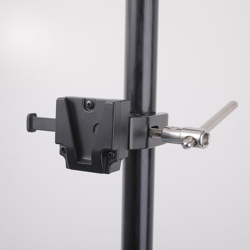 LSYRIA V Mount Battery Clamp Mount, V Mount Tripod Battery Plate with Crab-Shaped Quick Release Clamp Compatible