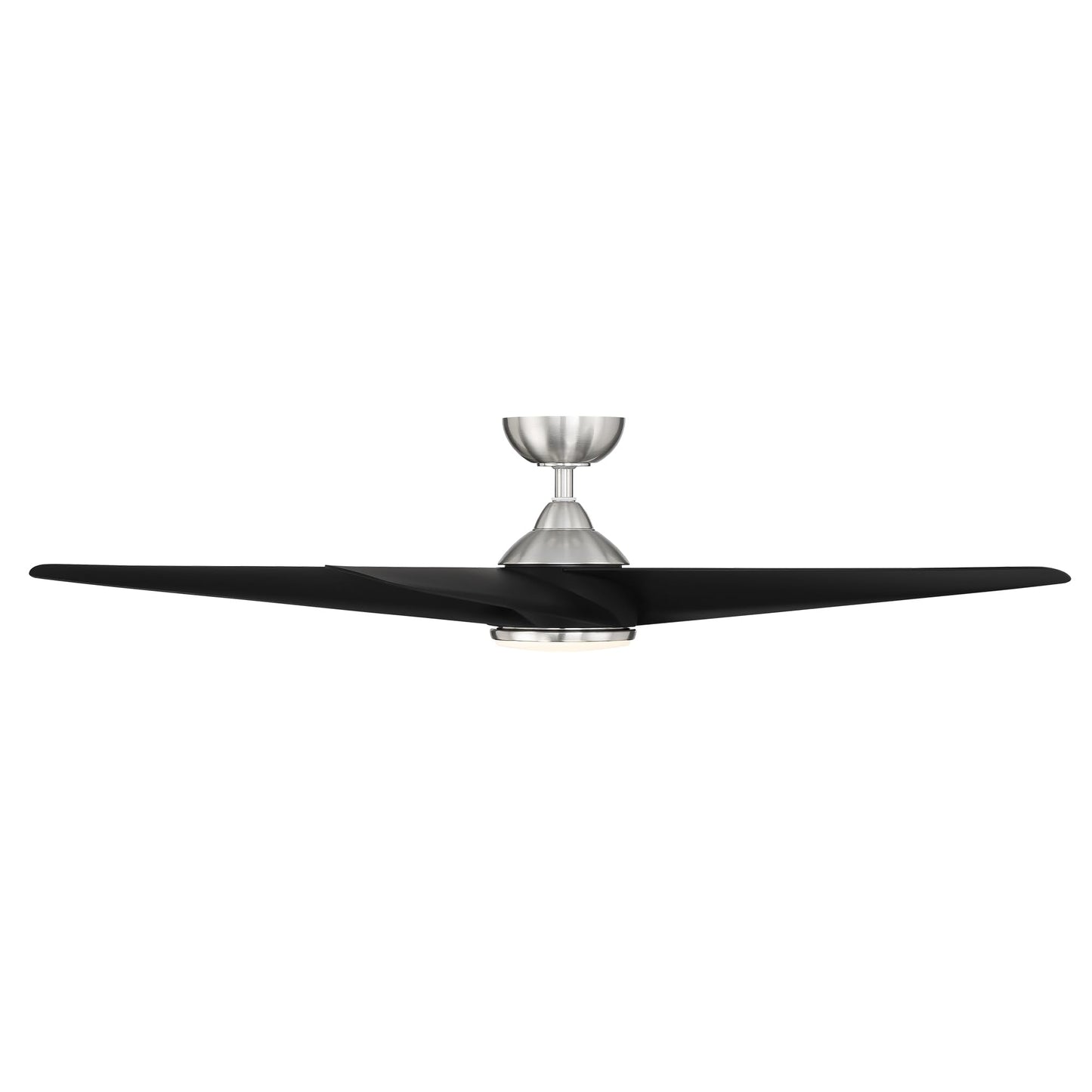 WAC F-071L-BN/MB Viper 60" Outdoor Ceiling Fan with Lights and Remote Control, Brushed Nickel Matte Black