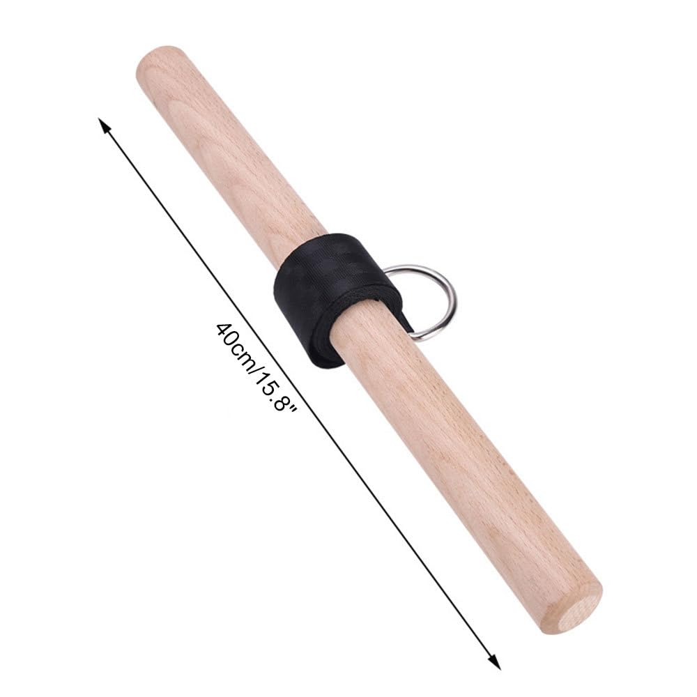 Forearm Strengthener, Wrist Roller Hand Grip Exerciser with Wooden Handle for Workout Fitness Strength Training