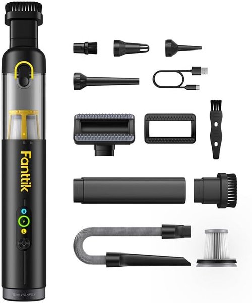 Fanttik V8 Apex Cordless Car Vacuum - Slim Design for Easy Cleaning | Powerful Suction & Lightweight