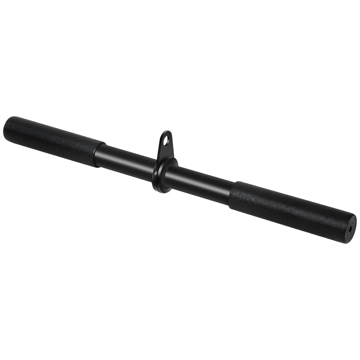 Vishusju Pulldown Straight Bar Rotating Steel with Rubber Grips LAT Pull Down Handle for Pulley Cable Machine Triceps Training Rowing Machine Attachment for Home Gym Strength Exercise