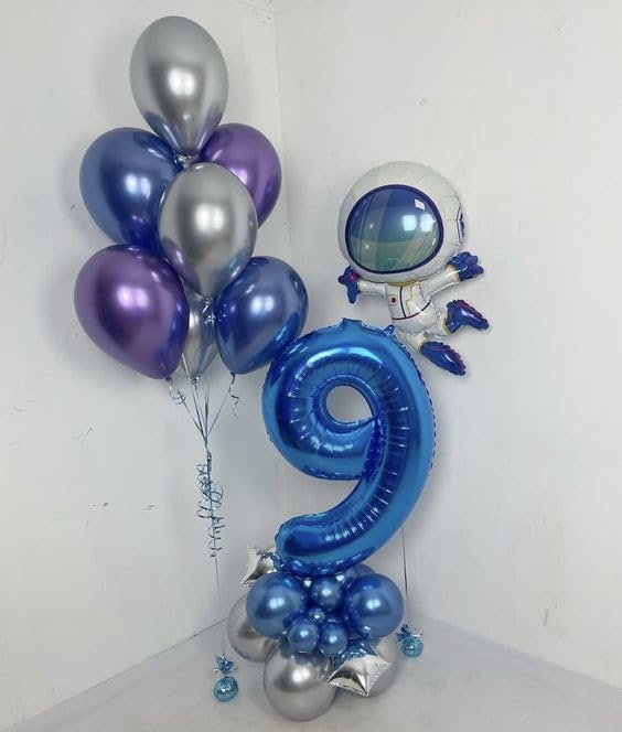 Number 19 Balloon - Navy Blue 40-Inch Birthday Decoration for 19th Celebration | Party Supplies