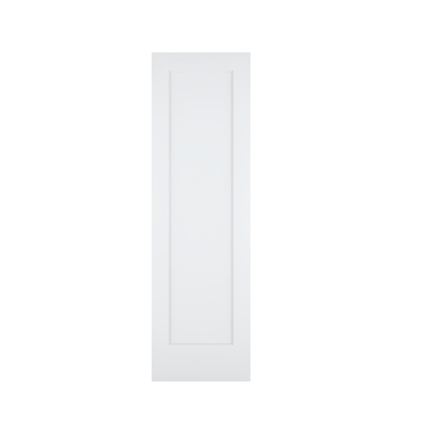 JUBEST 24"x80" 1-Panel Shaker Style White Primed Hollow Core Interior Molded Door Slab, NOT Pre-drilled and NOT Included Hardware, Pre-Assembled Interior Door for Pantry, Laundry, Closet