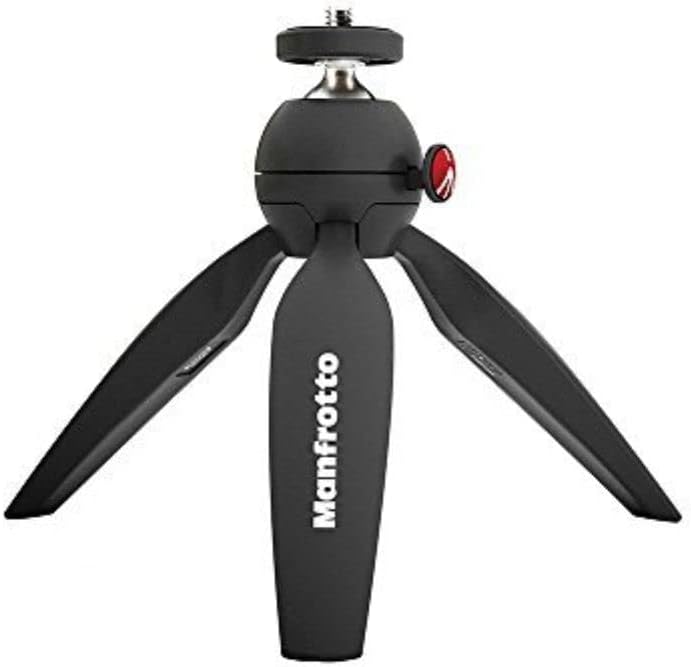 Manfrotto MTPIXIMII-B, PIXI Mini Tripod with Handgrip for Compact System Cameras, for DSLR, Mirrorless, Video, Made