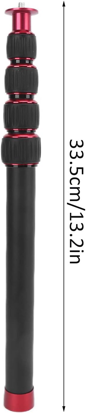 Cunyuer LR-255 13.2-42.5in 5 5kg, Camera Monopod, Extension Pole, Section Aluminium Alloy, Black, Supports Compatible
