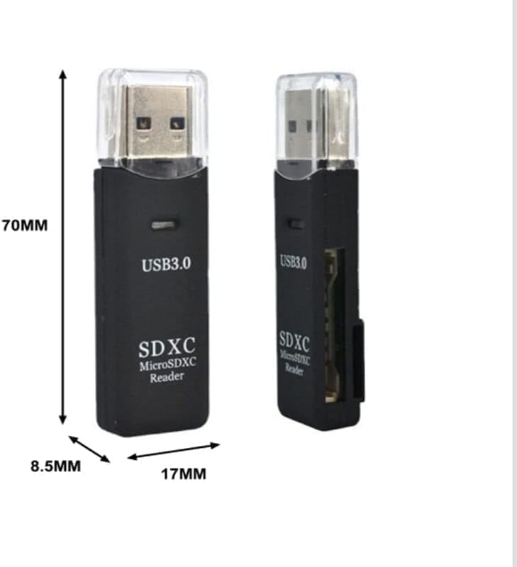 FANTIA 3.0 2 1 USB in HighSpeed Memory Card Reader Adapter for Micro SD SDXC TF T-Flash,for PC, Micro SD Card to USB