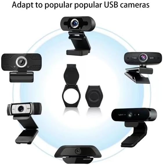 JiSiTeCai 2-Pack C270/C615/C920/C930E/C922X Universal Webcam Covers, Desktop External Lens caps, Shutter Protectors