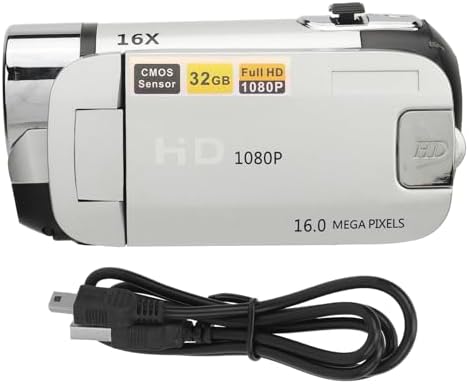 1080P 16MP 2.4 Inch 16X Video Camera Camcorder, Digital Camera Recorder, Rotatable Screen Digital Zoom Camcorder Camera