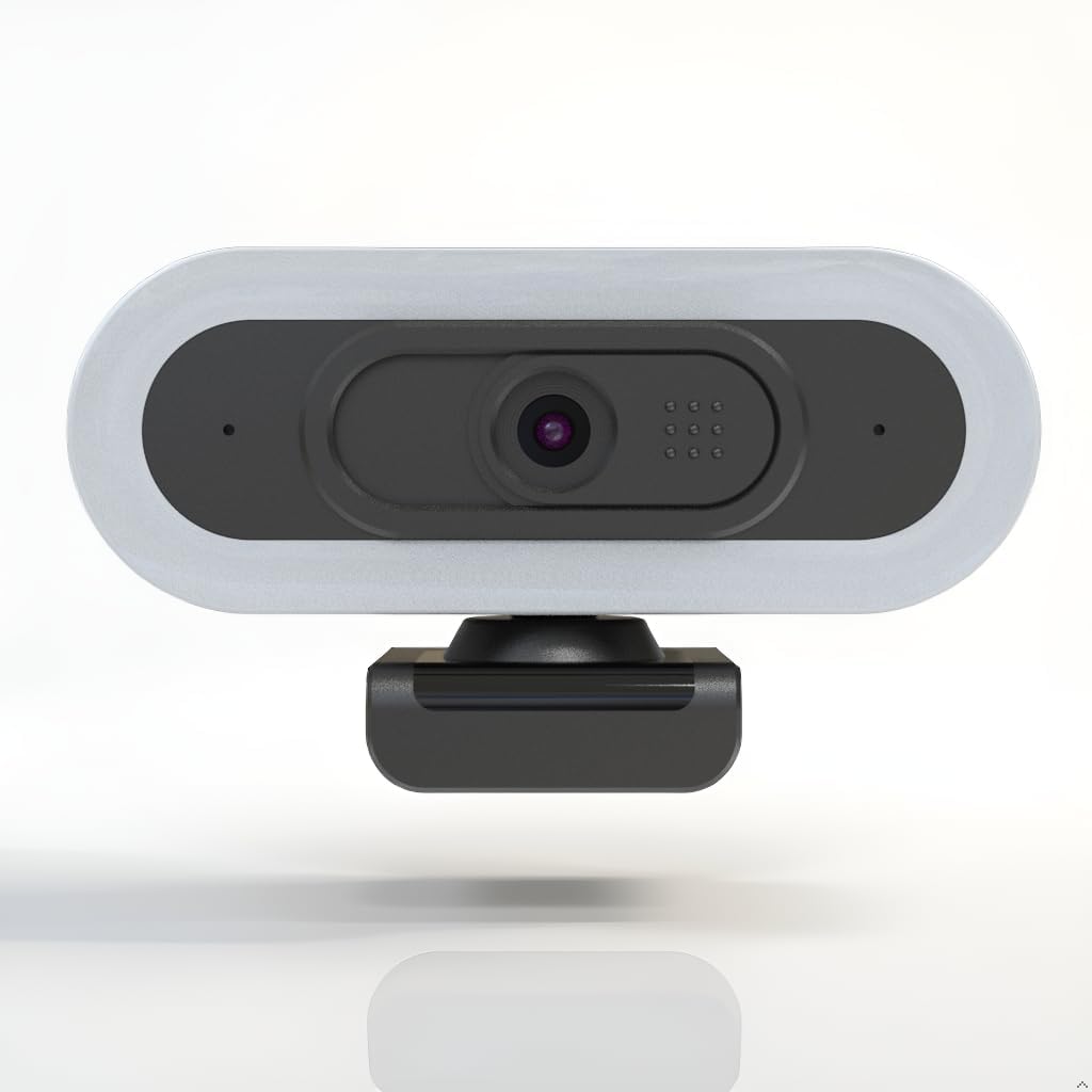 Svcouok W4 2K 1080P 60fps/2K 50fps, 2, Autofocus Webcam with Dual Mics & LED Light, USB Streaming Camera for PC