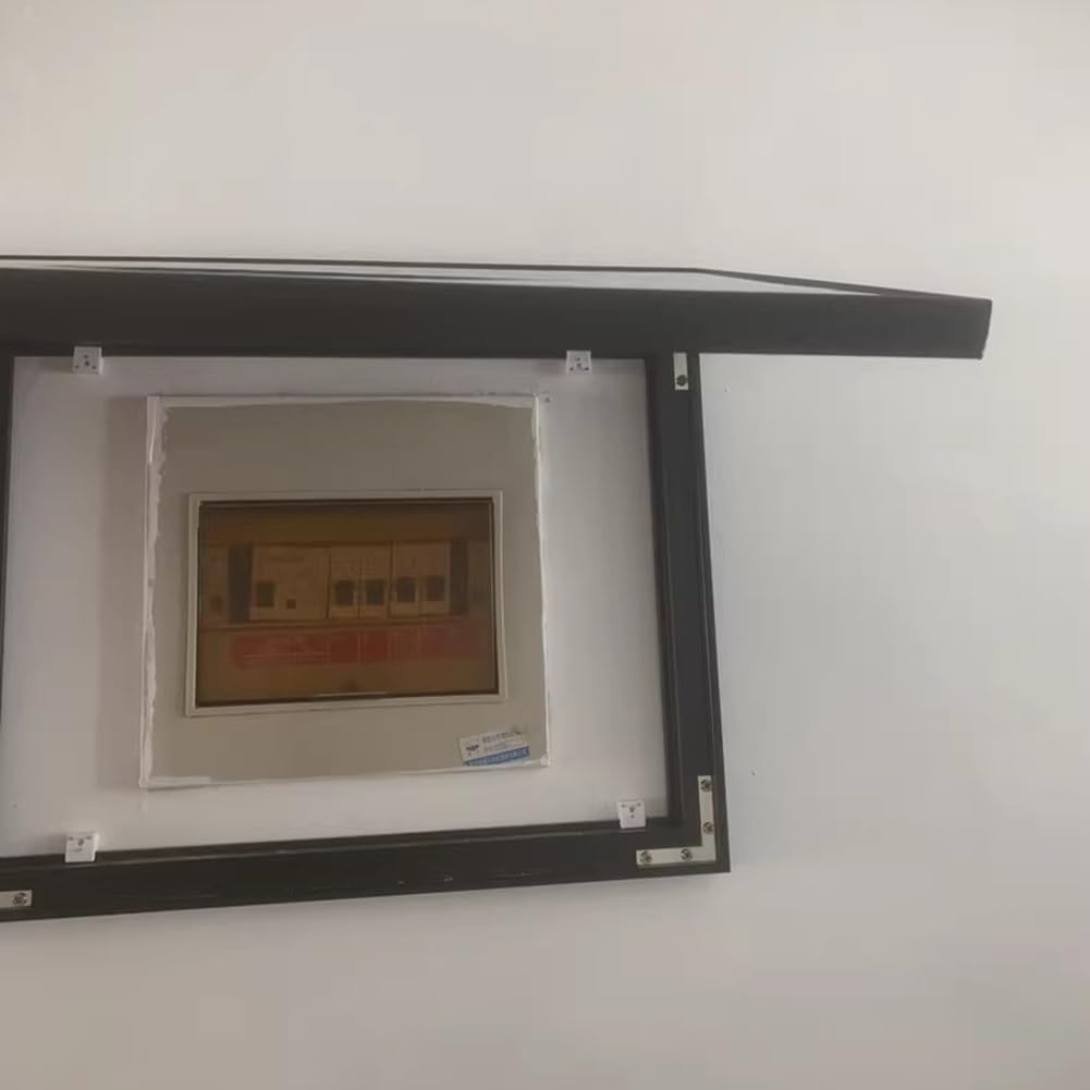 Hide Meter Box Wall Art Decorative Cabinet - Black Fuse Box Cover for Circuit Breaker Panels, Wall Mounted Electrical Doors Cover