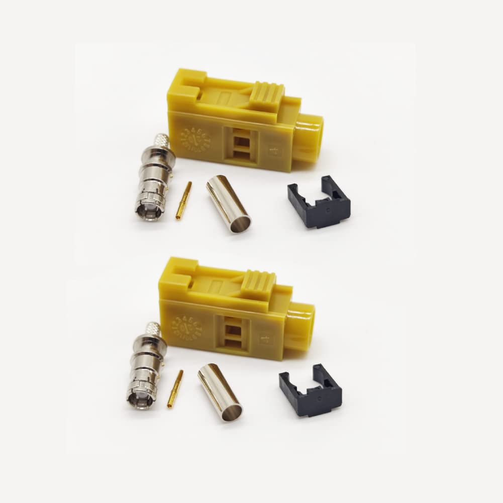 2 RG316 RG174 Pcs RF Coaxial Cable Connector, Fakra Video Connector K Female Cable Connector for Car XM Radio GPS