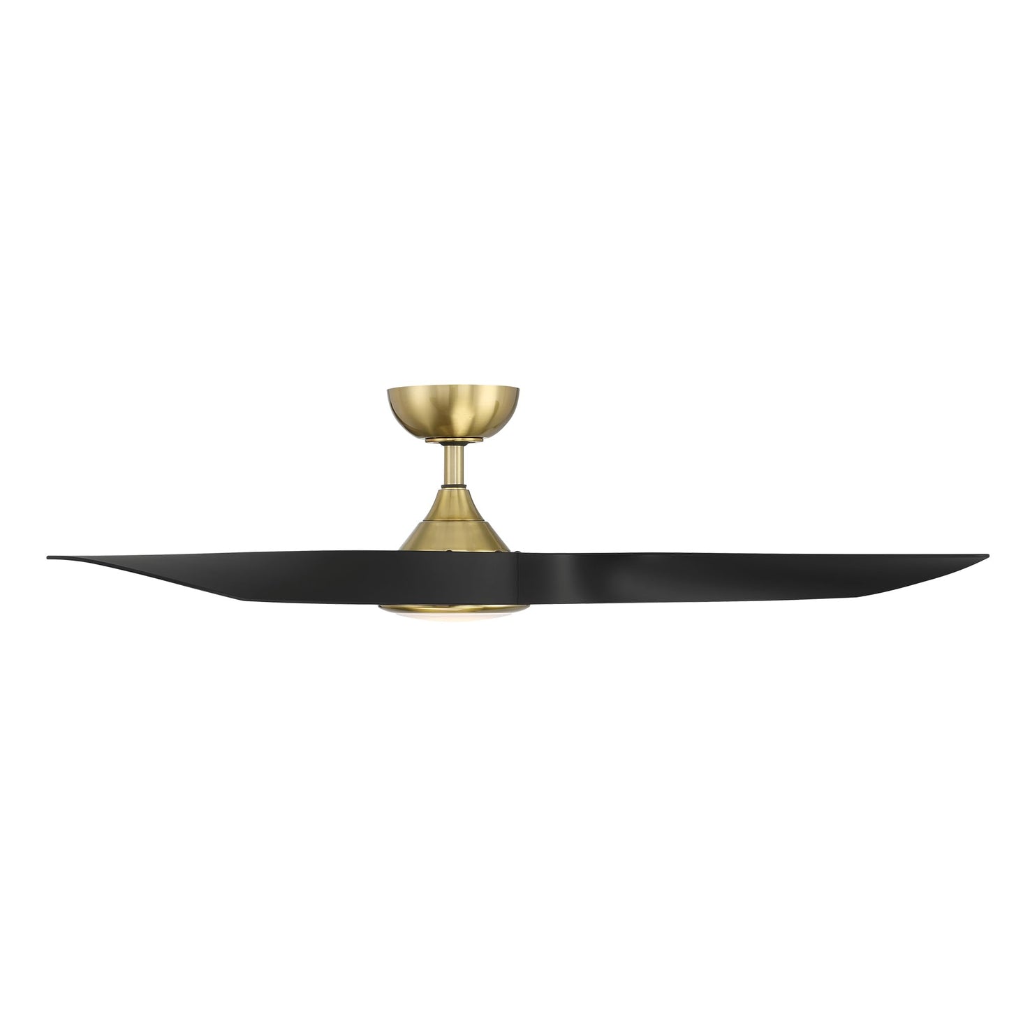 WAC Lighting Swirl 3-Blade Aluminum Smart Ceiling Fan in Soft Brass/Matte Black