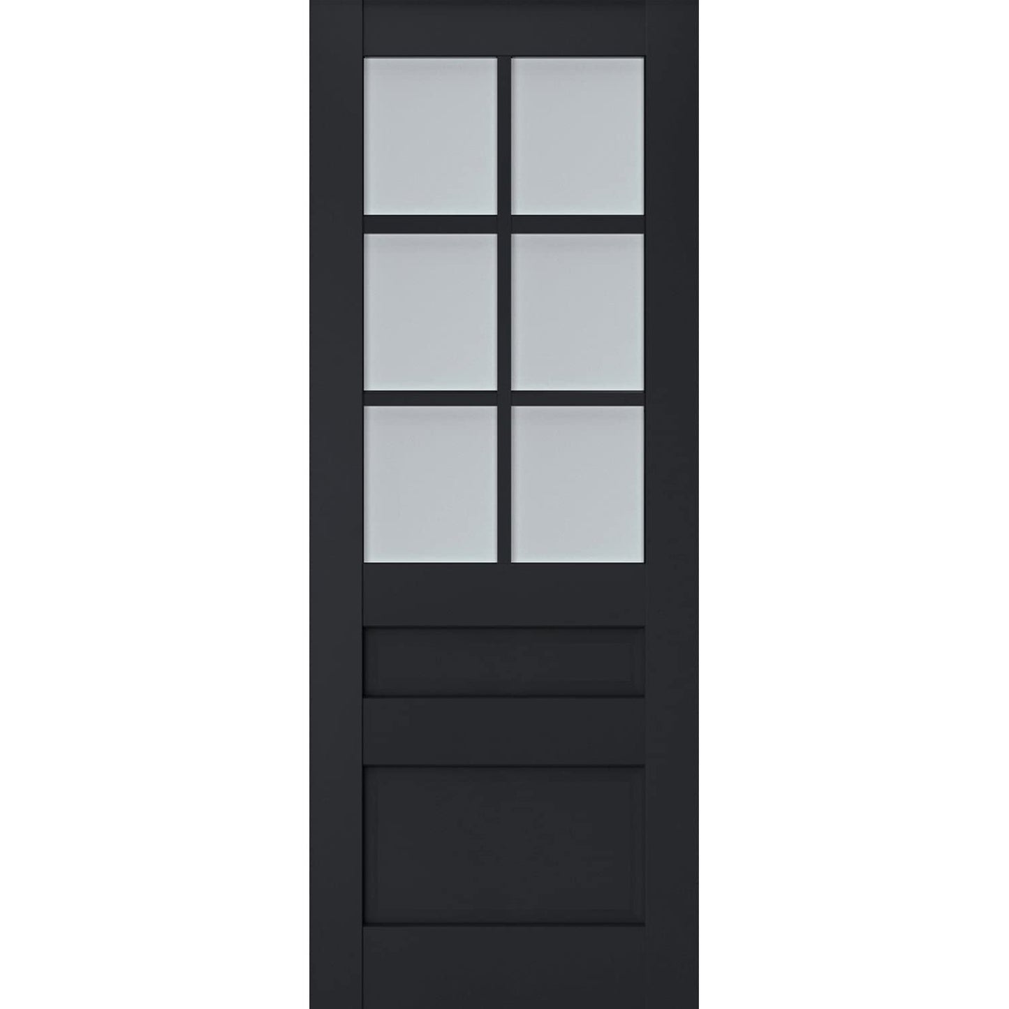 SARTODOORS Slab Barn Door Panel Frosted Glass | Veregio 7339 Antracite | Sturdy Finished Doors | Pocket Closet Sliding-32 x 84"
