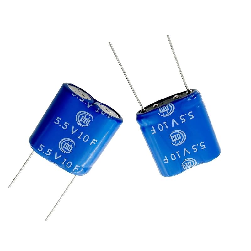 Laimiaoxian 10 13x26x27 mm(0.51x1.02x1.06 inch) 5.5V 10F Pieces Supercapacitor Dual Layer Capacitor Wirewound Energy