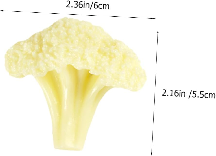 4Pcs DECHOUS Artificial Cauliflower Vegetable Models Lifelike Simulation Faux Vegetables Decoration Teaching Tools