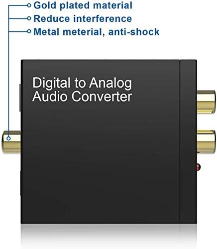 MICROWARE 192KHz, 3.5mm PS4 Digital to Analog Audio Converter DAC Digital SPDIF Coaxial Optical Convert to L/R RCA