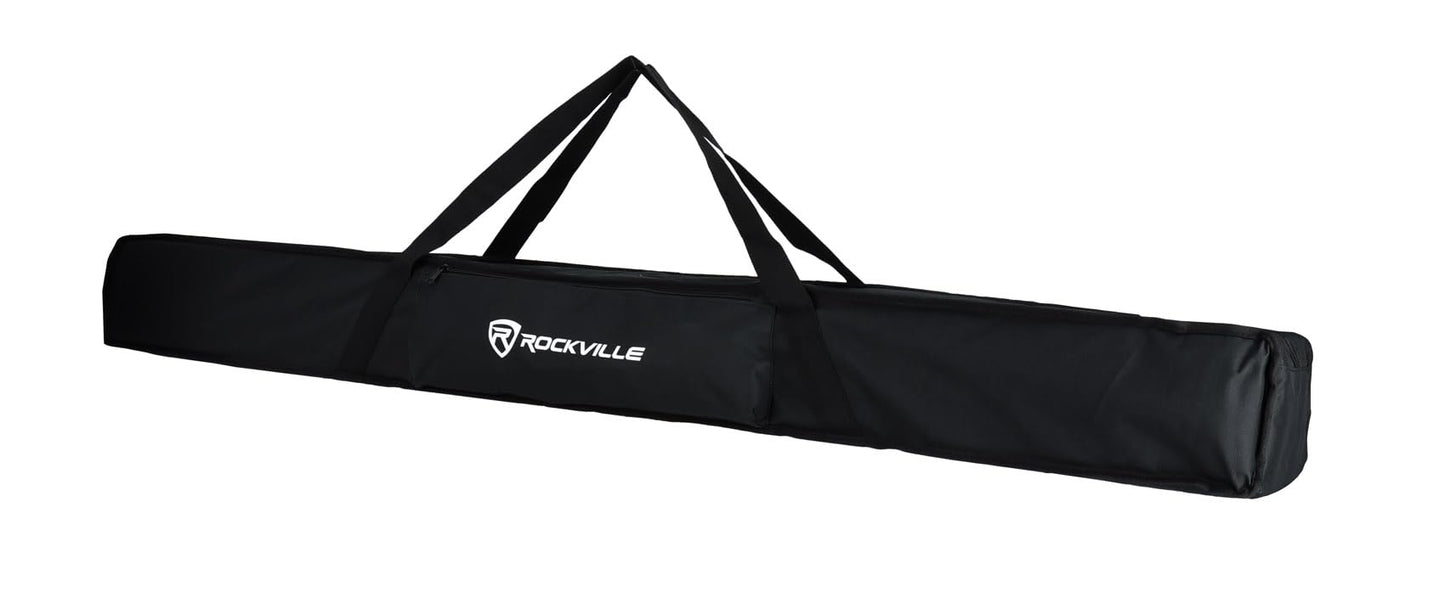 Rockville 4X Rock Saber White Wireless DMX DJ Tube Lights, 5ft, 23H Rechargeable Battery, 192 RGBWA LEDs, IP65 Indoor/Outdoor, App Control+Remote, Padded Bag, Floor Stand/Truss Mount