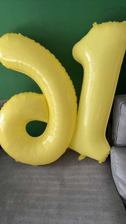 Yellow Number 6 Balloon - 40 Inch Giant Foil Balloon for 6th Birthday Party Decorations
