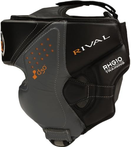 RIVAL Boxing RHG10 Intelli-Shock Headgear, D3O Front and Side Padding, Hook and Loop Back Adjustment with Lace on Top, and Anatomical Rear Head Pad Every Time