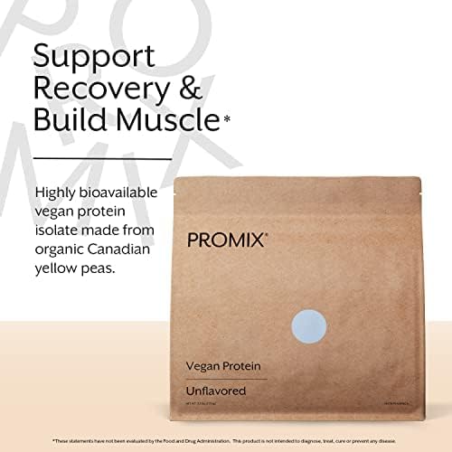 ProMix Nutrition Plant-Based Vegan Protein Powder, Unflavored - Pea Protein & Vitamin B-12 - ­Post Workout Fitness & Nutrition Shakes, Smoothies, Baking & Cooking Recipes - 5 Pound (Pack of 2)