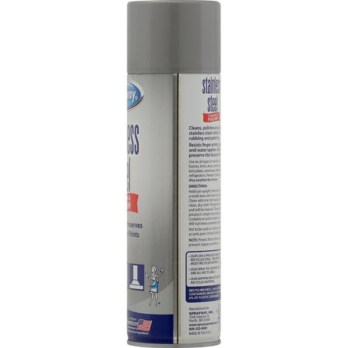 Sprayway Water-Based Stainless Steel Cleaner, 15 Fl Oz (Pack of 1)