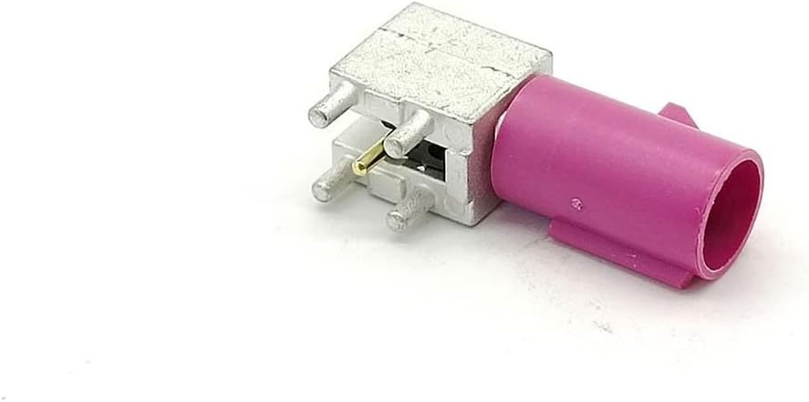 RF Coaxial Cable Connector, Fakra Video Connector H Male Right Angle Cable Connector PCB Mount for Car XM Radio GPS