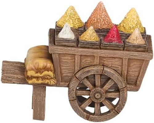Fontanini by Roman 5" Scale Spice Cart Accessory - Hand-Painted Nativity Village Figurine