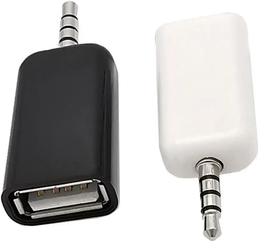 ThtRht 2 Pack 3.5mm MP3 ThrtRht AUX to Audio Adapter - USB A Female to Male Converter for USB Flash Drive, U-Disk, Car