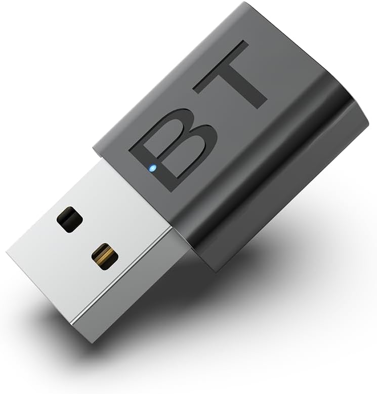 QOFOWIN 2-in-1 Receiver,5.4 3.5mm 3.5mm Mini USB Bluetooth Wireless Audio Adapter Car Kit Music Receiver for Home/Car