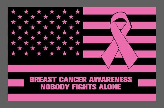 Rouge Motorcycle Flag - 6x10 Inch Double-Sided Breast Cancer Awareness Flag | Durable Satin Polyester
