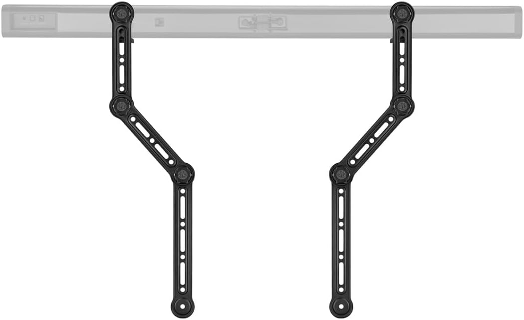 Monoprice 90in 33lbs., Soundbar TV Mounting Brackets, Adjustable Arms for max TV with LShaped Brackets, Fits Most