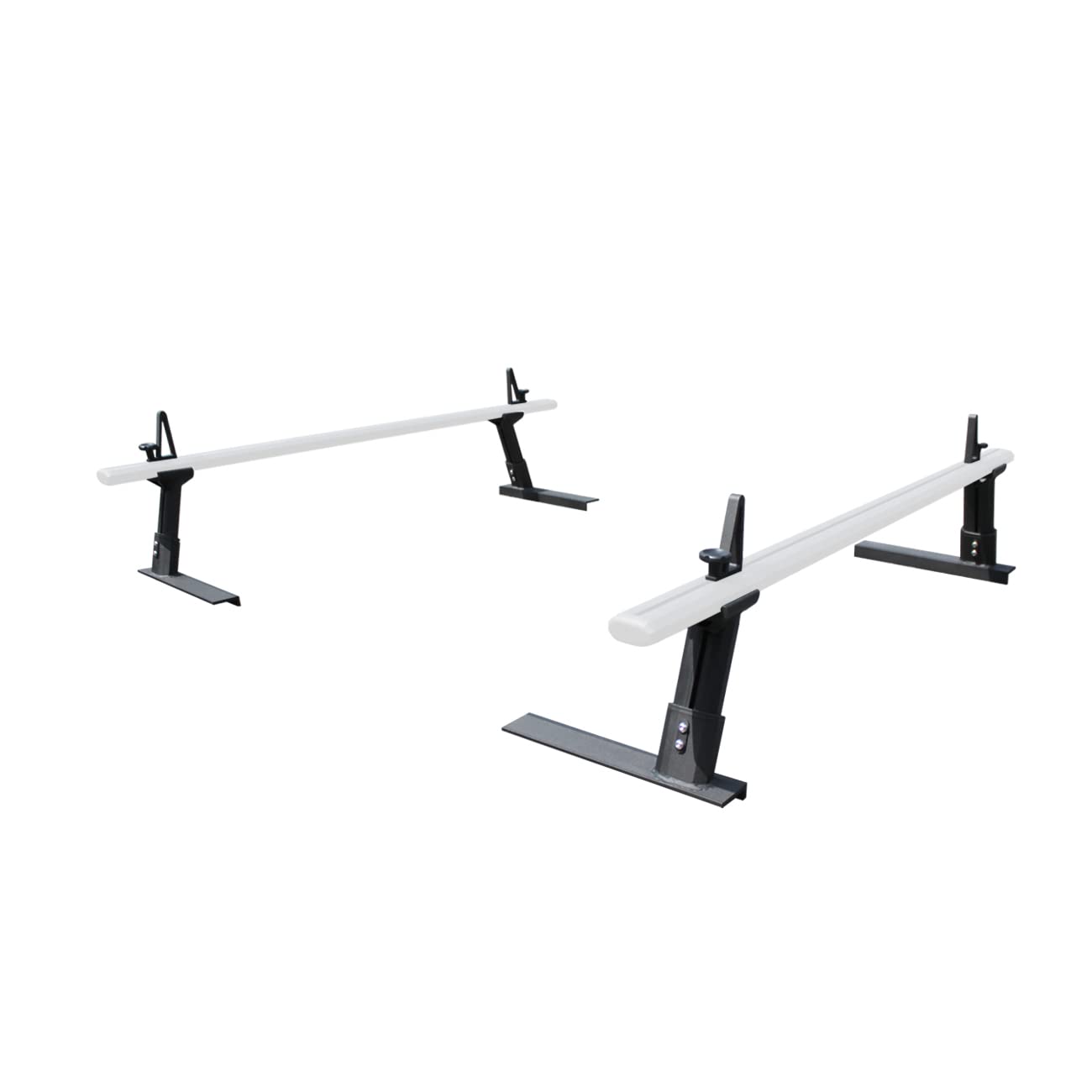 MaxxHaul Universal Aluminum Truck Ladder Lumber Pipe Contractor Rack - 500 lb Capacity 17" Mid Height with Mounting Clamps No-Drill Installation for Pickup Trucks - Crossbar Sold Separately