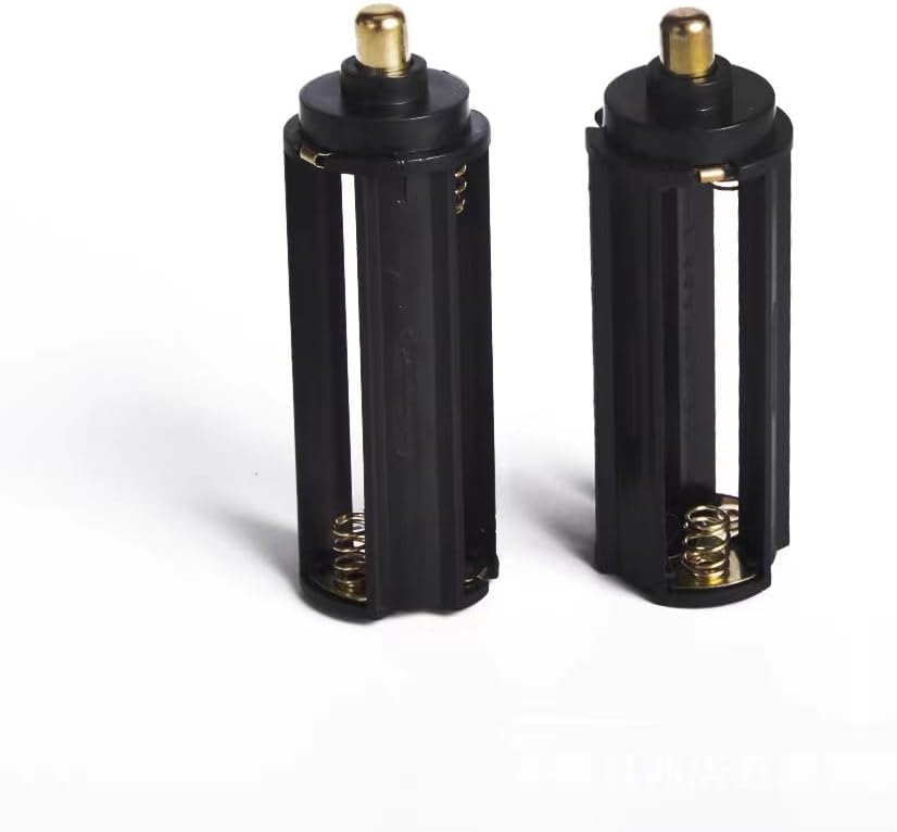 CLEZGO 3Pcs 3 1.5V AAA Battery Holder Adapter Black Cylindrical Battery Storage Case Holder for x AAA Batteries