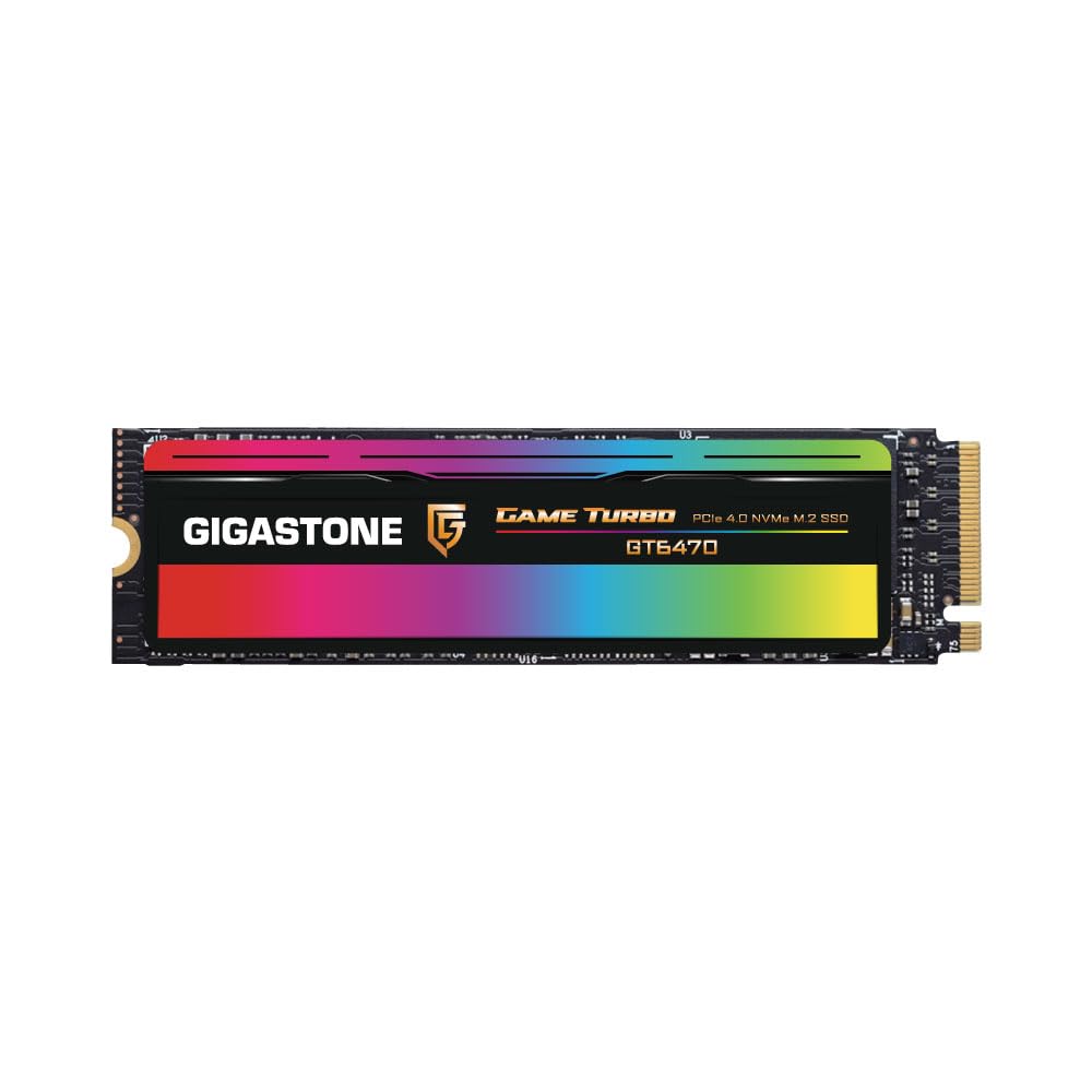Gigastone Game Turbo PCIe Gen4x4 SSD 4TB, Speed Up to 7,300MB/s with SLC Caching Gaming/PC/Desktop/Laptop 5-Year Warranty M.2 NVMe PCIe 4.0 2280 Internal Solid State Drive