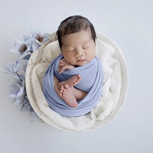 ForBaysy Newborn Posing Wrap Newborn Photography Props Soft Stretch Knit Blanket Handmade Wrap for Baby Boys Girls