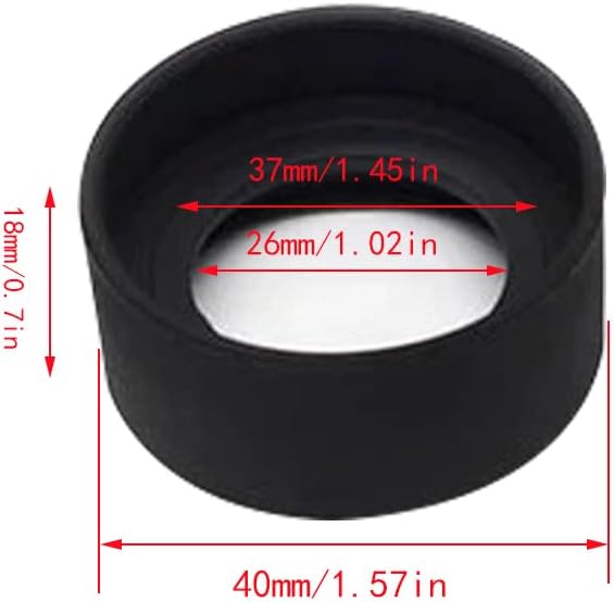 SKYPRO 2PCS 26mm Aperture Shiel for Microscope Telescope Eyepiece Eye Piece Rubber Eye Cups