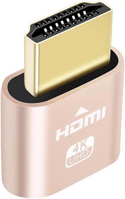 DTECH 4K Dummy 4kx2k 2160P 1080p 1 Pack) HDMI Plug Display Emulator Headless Ghost Adapter Compatible with Windows Mac