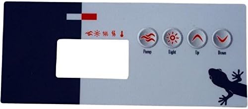 TSC-19 9916-100218 GECKO Topside Spa Keypad Single Pump Overlay for Keypad with Four Keys