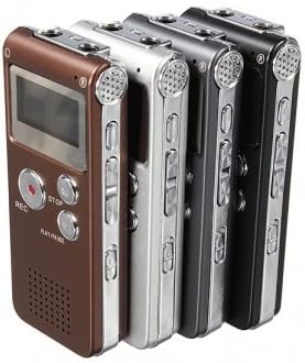 Kyz Kuv 8GB 650HR MP3 Steal Rechargeable Digital Audio Voice Recorder Player - Coffee