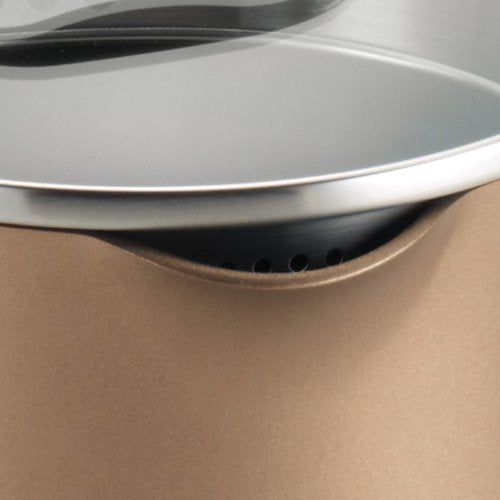 Anolon Advanced Hard Anodized Nonstick Sauce Pan/Saucepan with Straining and Lid, 2 Quart, Brown