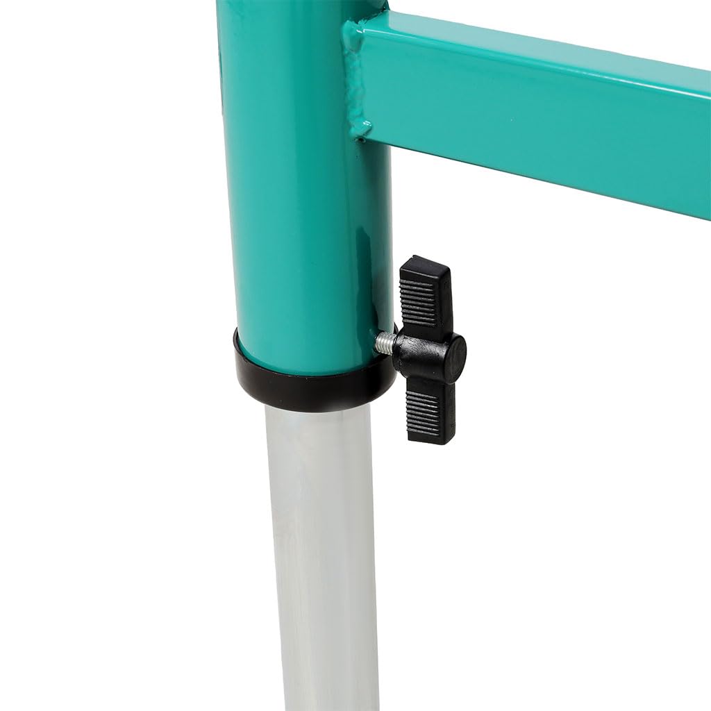 SEOCCTV 5 FT Adjustable Roller Conveyor Table with 9 Rollers, Heavy Duty Portable Steel Conveyor Stand, Height Adjustable Roller Table Supports 440 lbs for Warehouse, Workshop & Material Handling